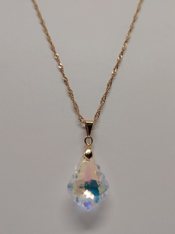 Collar Cristal Swarovski Hoja
