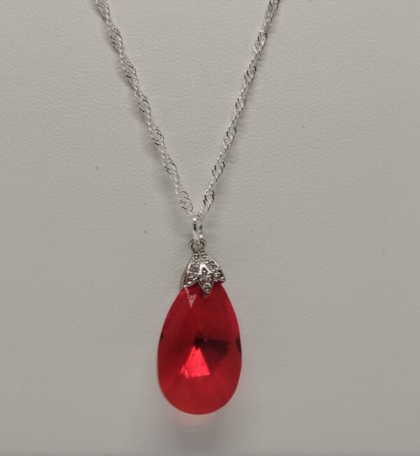 Collar Gota Roja Swarovski