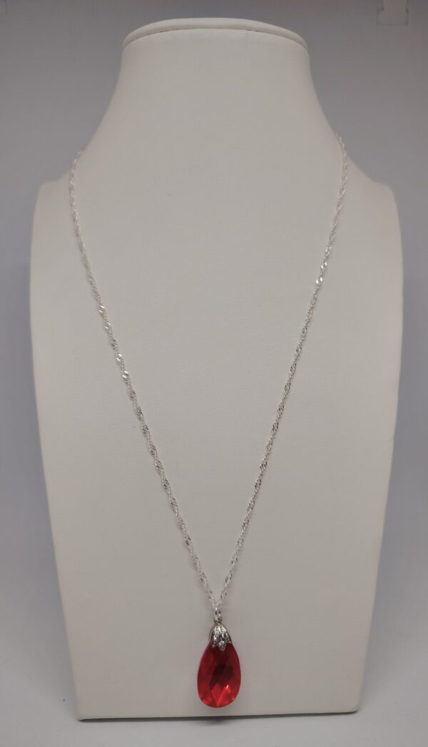 Collar Gota Roja Swarovski - Imagen 2