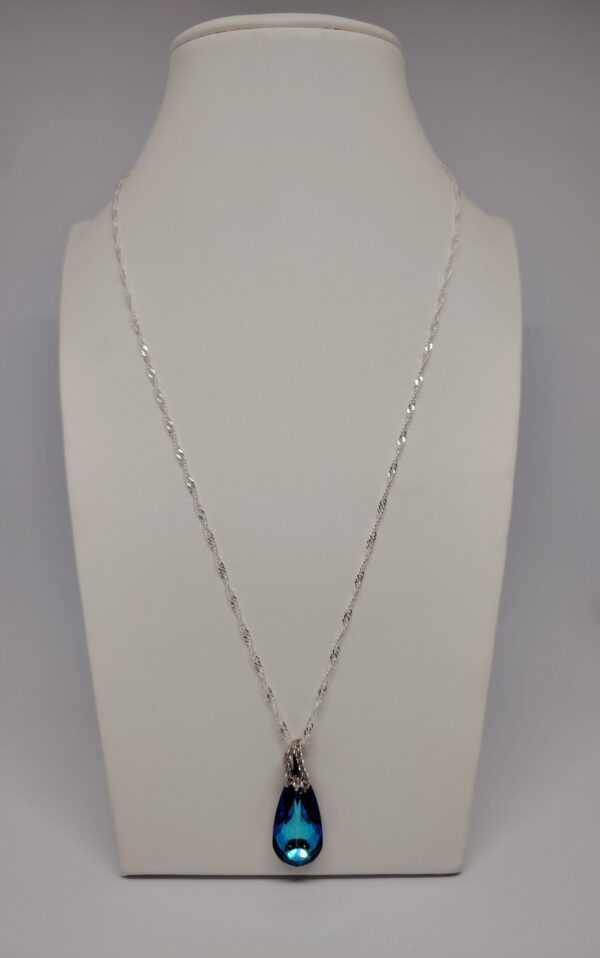 Collar Lagrima Azul Swarovski - Imagen 2
