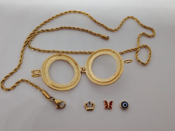 Relicario en Enchape de Oro 18k – Cadena de 50 cm - Imagen 2