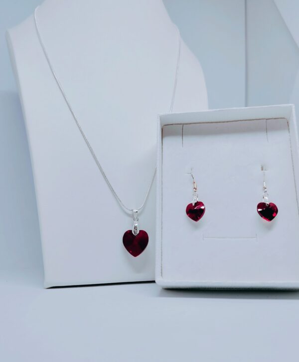 Conjunto Corazón Rojo Swarovski - Imagen 5